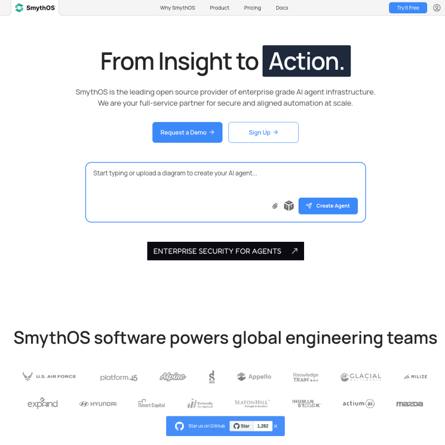 smythos.com homepage screenshot