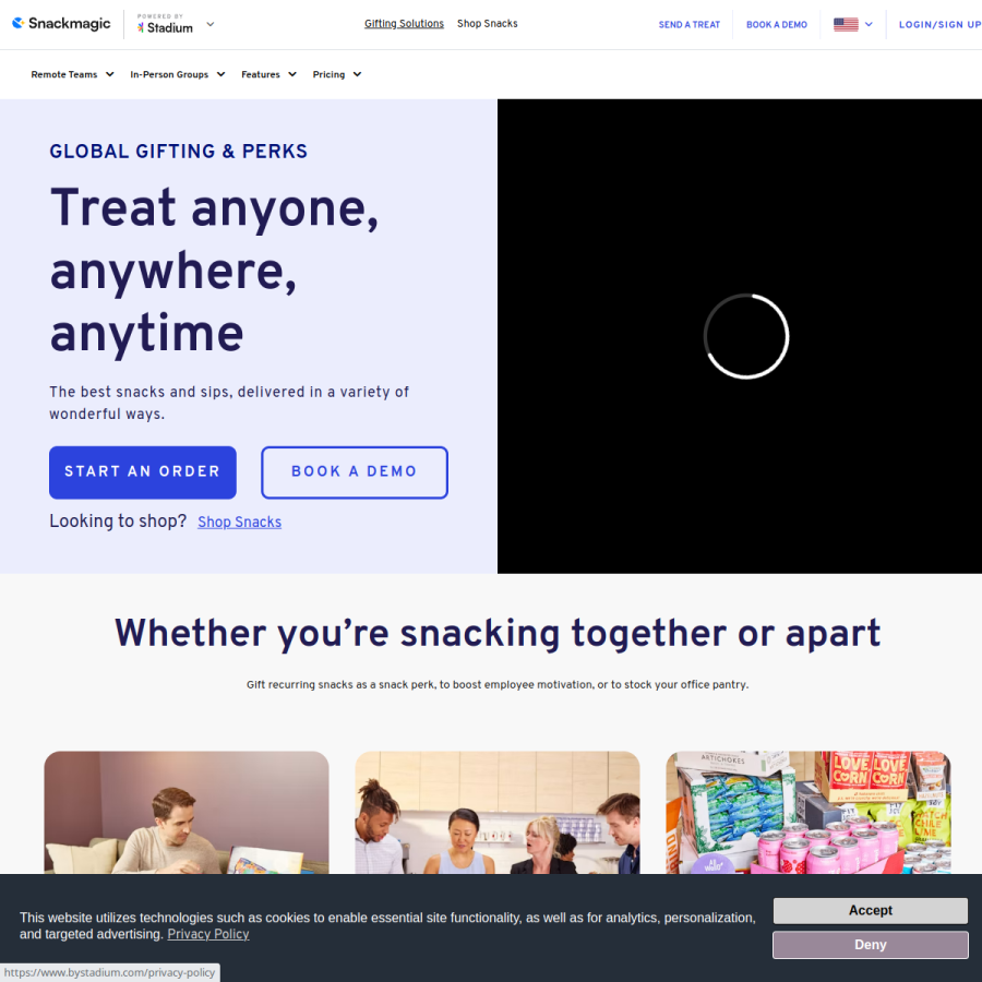 snackmagic.com homepage screenshot