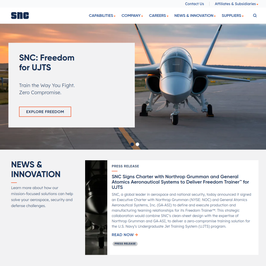 sncorp.com homepage screenshot