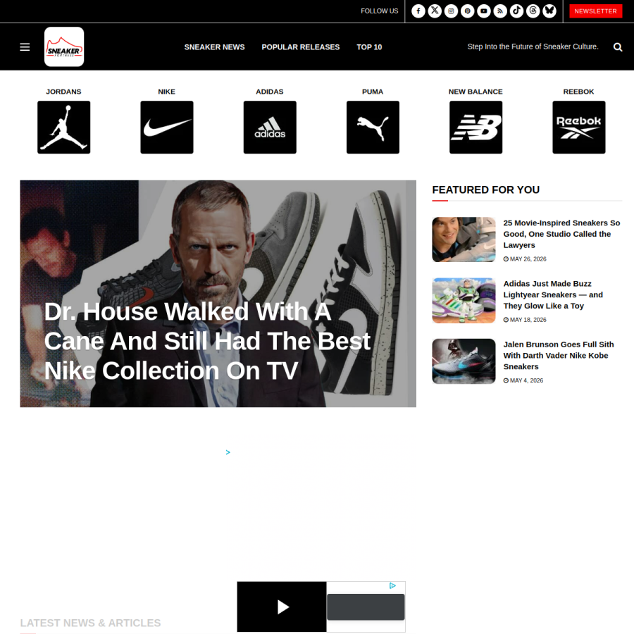 sneakerfortress.com homepage screenshot