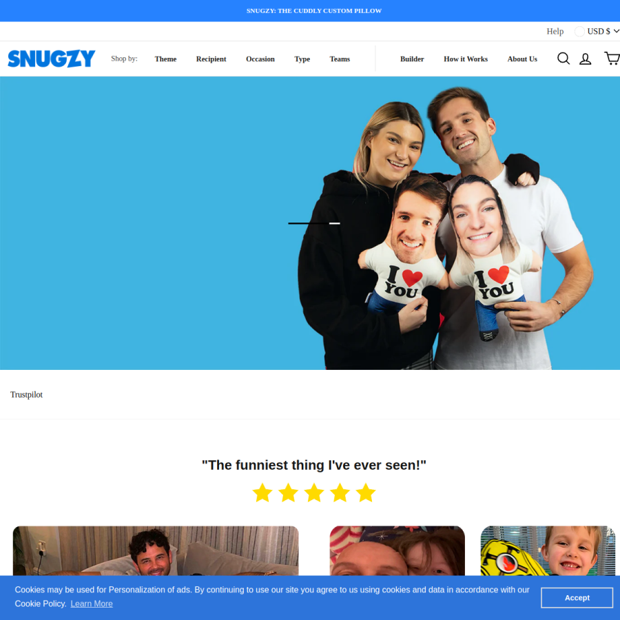 snugzy.com homepage screenshot