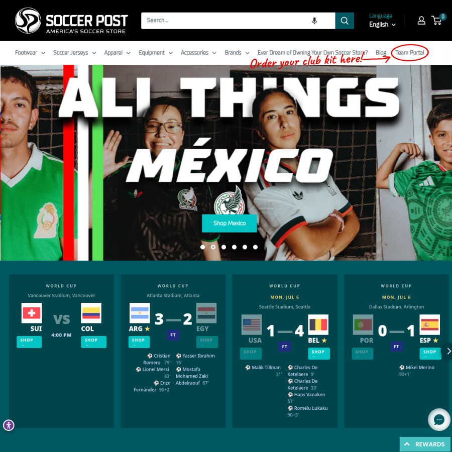 soccer4all.com homepage screenshot