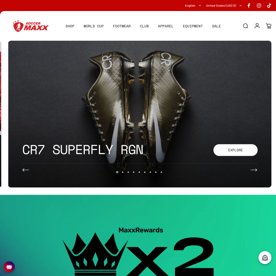 soccermaxx.ca homepage screenshot