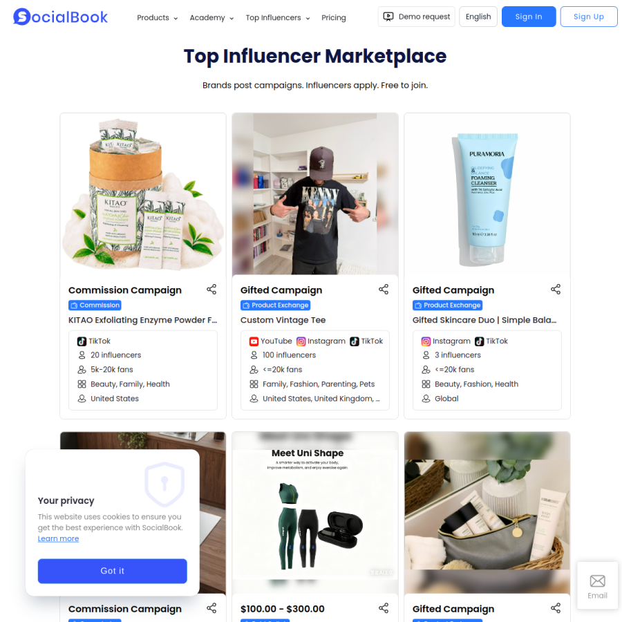 socialbook.io homepage screenshot