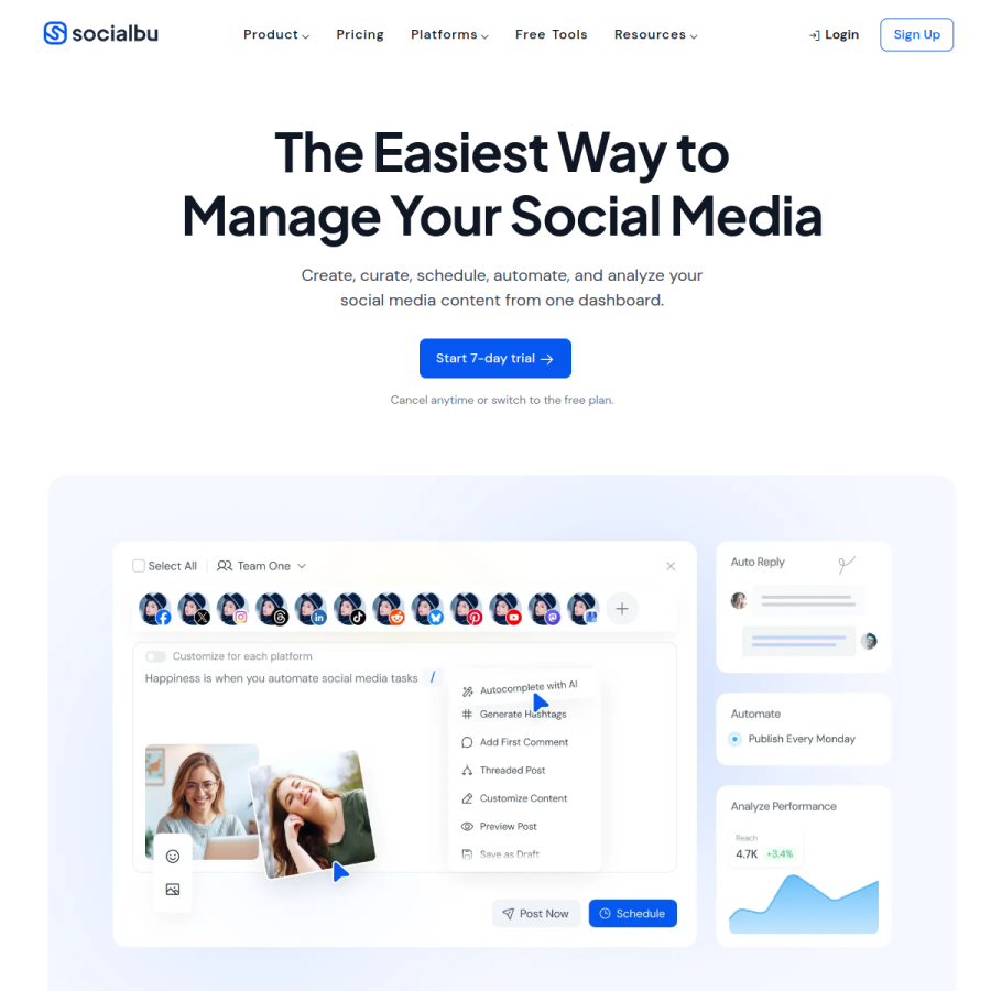 socialbu.com homepage screenshot