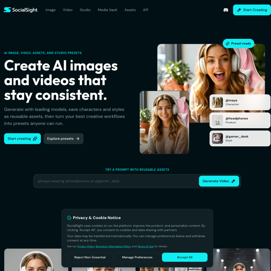 socialsight.ai homepage screenshot