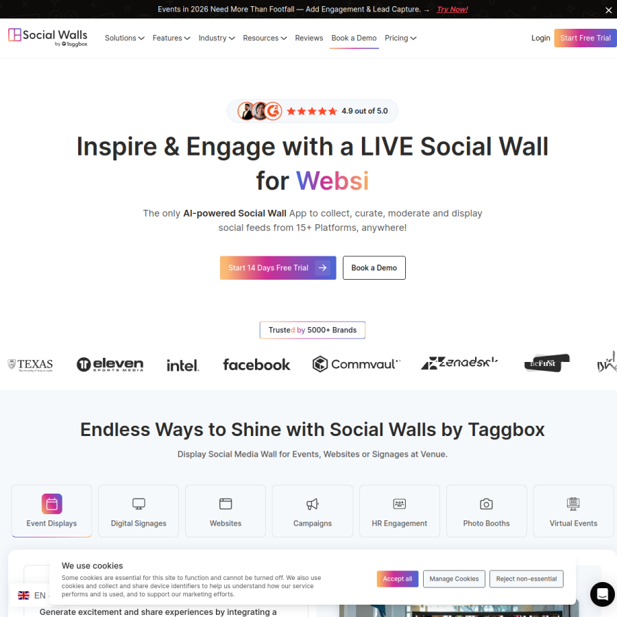 socialwalls.com homepage screenshot