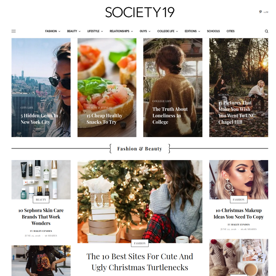 society19.com homepage screenshot