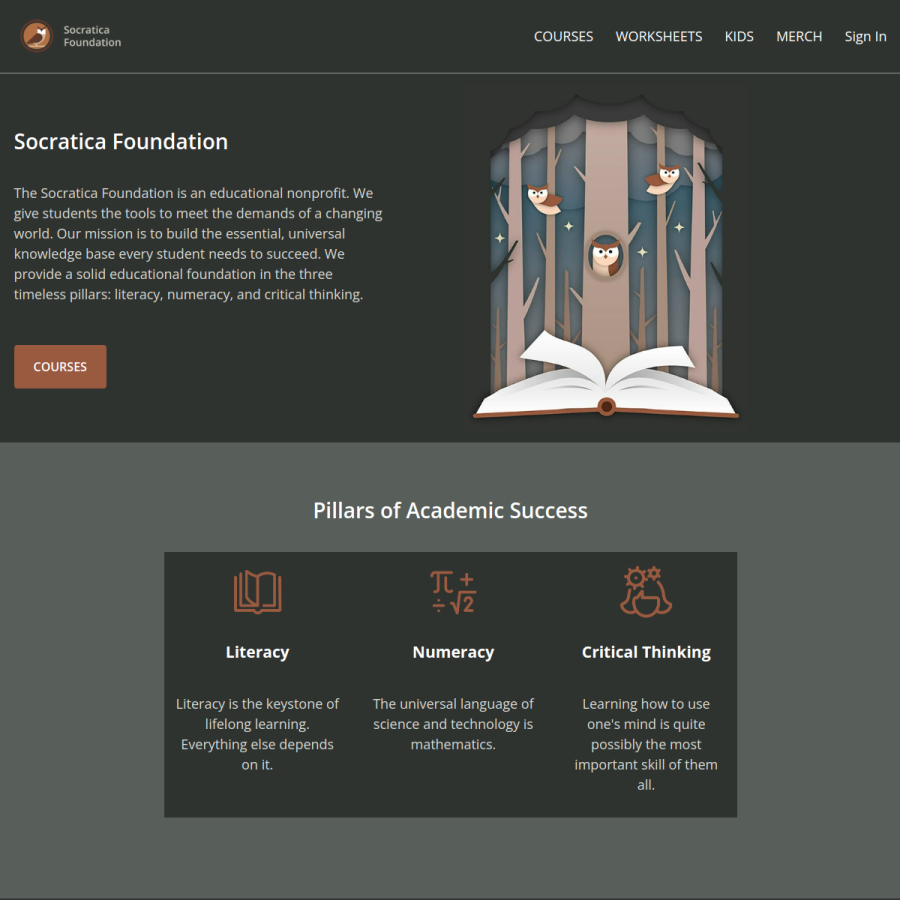 socratica.org homepage screenshot