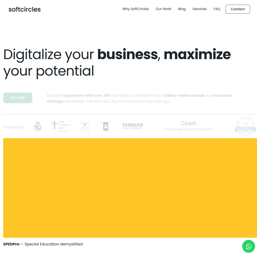 softcircles.com homepage screenshot