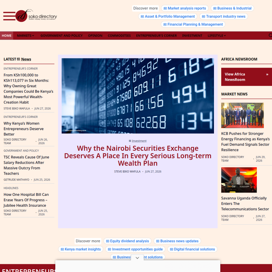 sokodirectory.com homepage screenshot