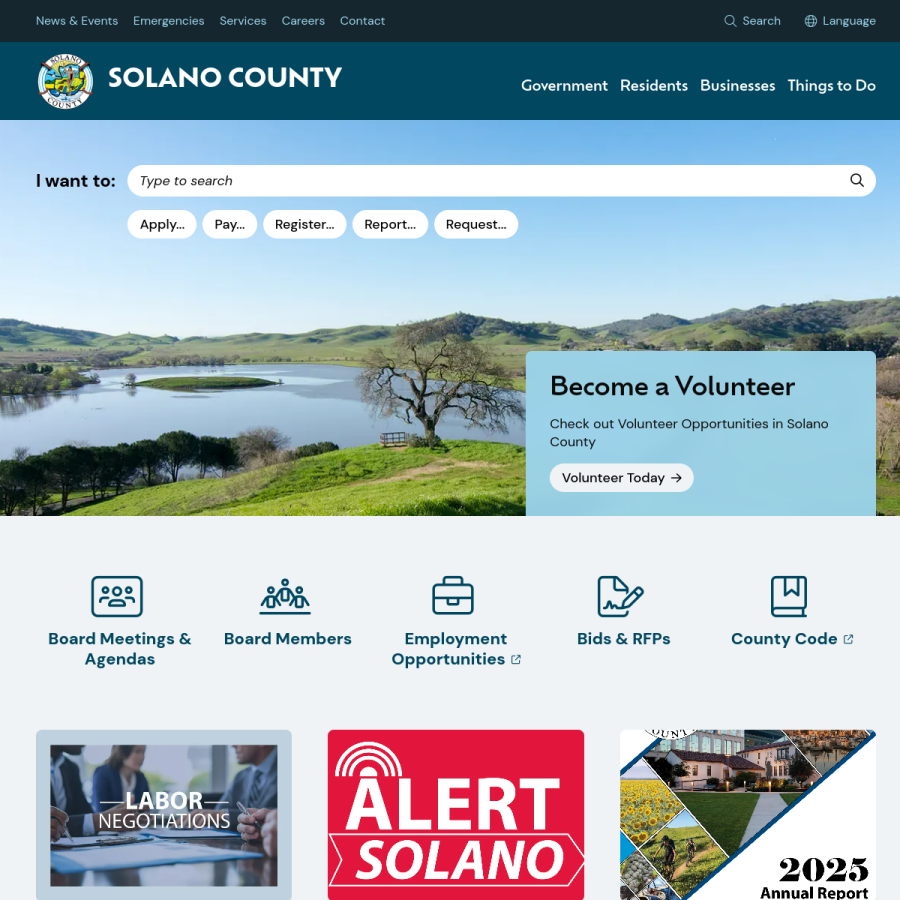 solanocounty.com homepage screenshot
