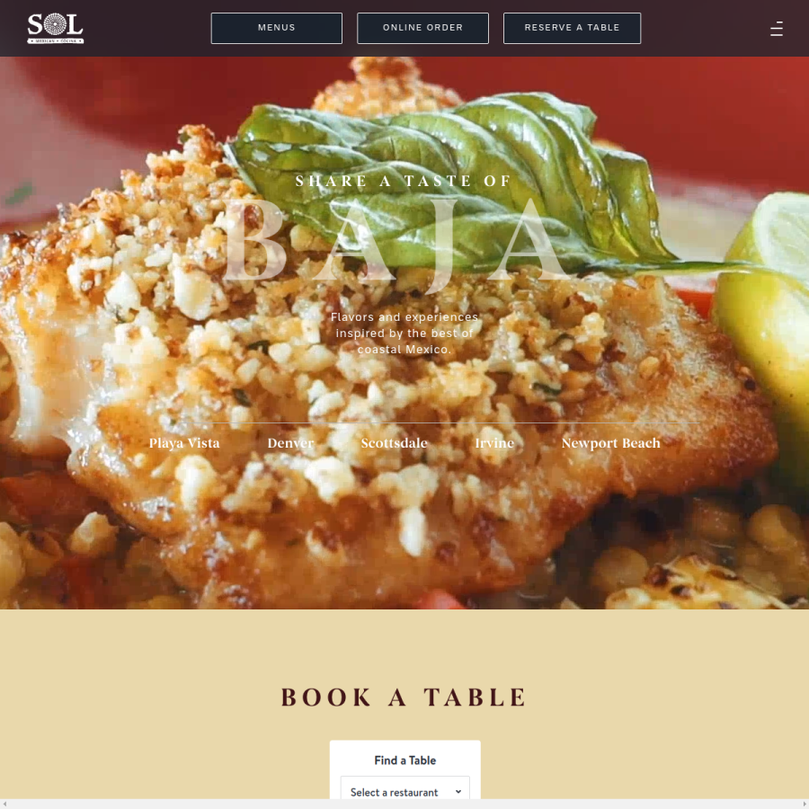 solcocina.com homepage screenshot