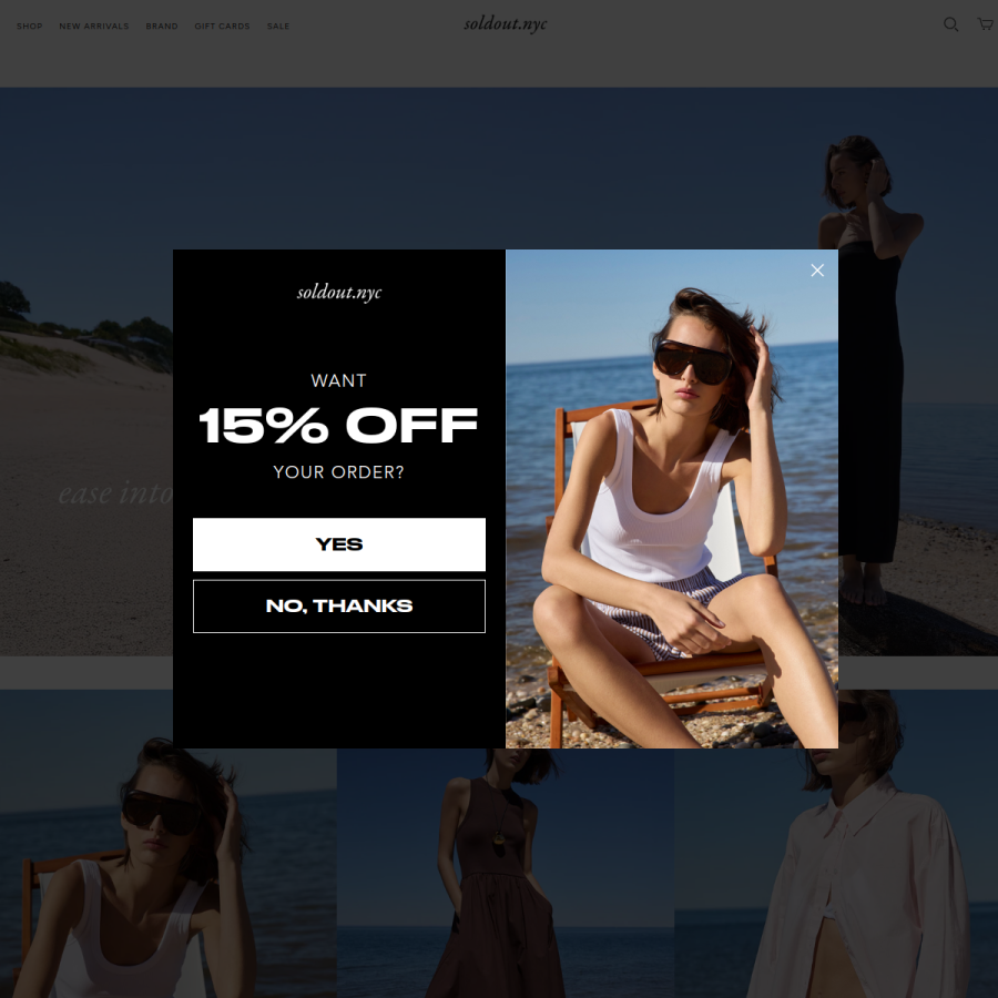 soldout.nyc homepage screenshot