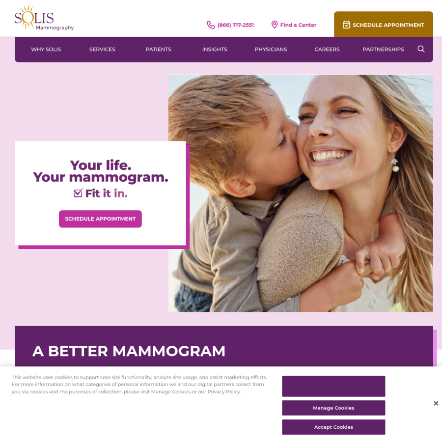 solismammo.com homepage screenshot