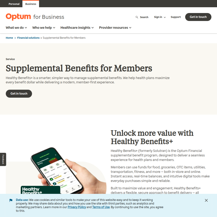 solutran.com homepage screenshot