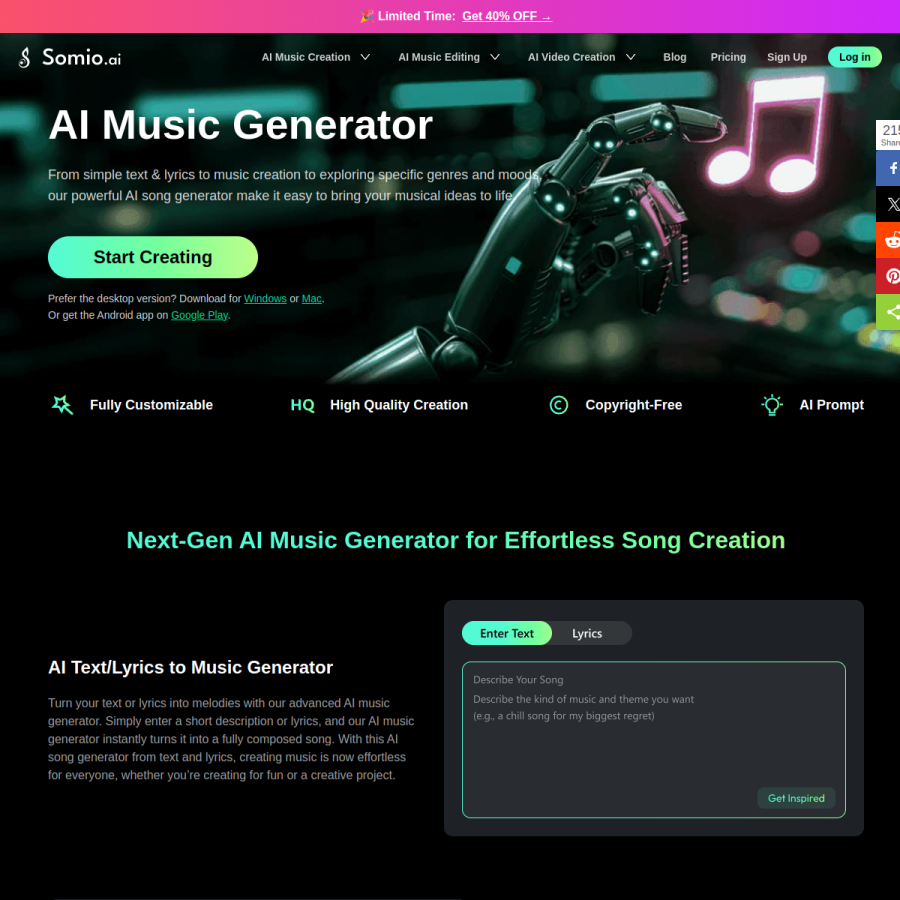 somio.ai homepage screenshot