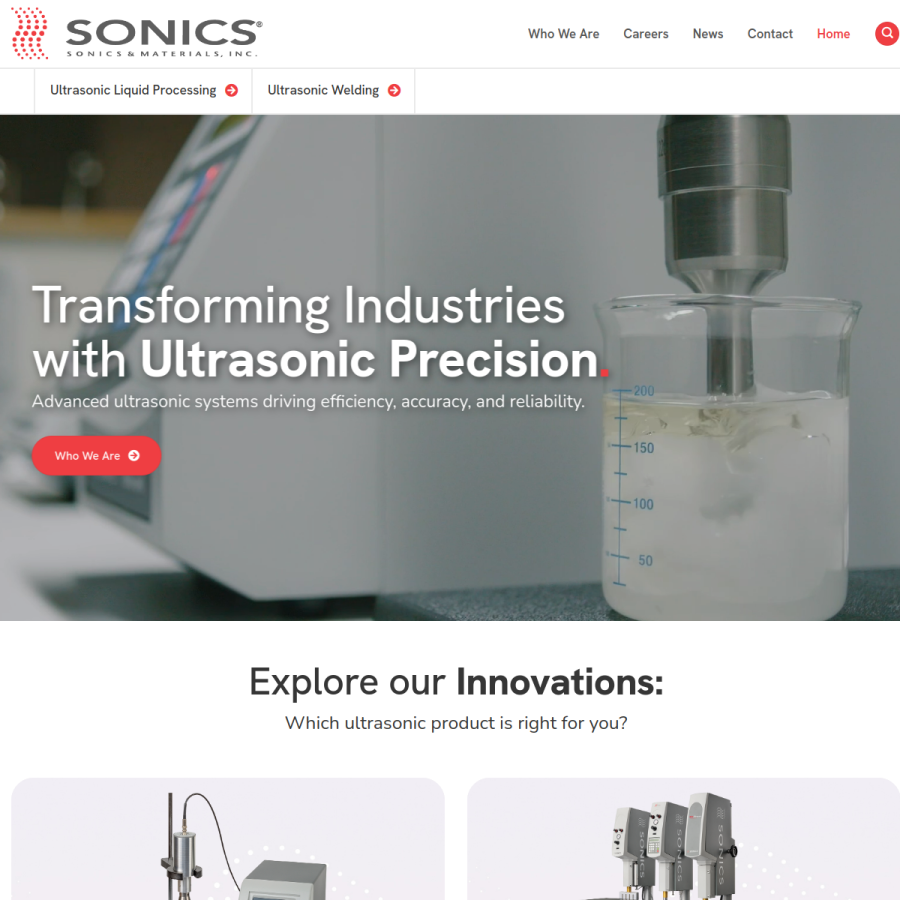 sonics.com homepage screenshot