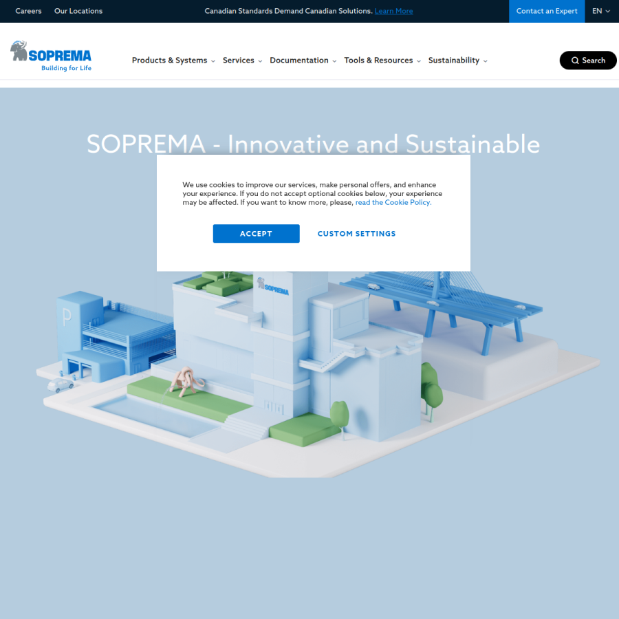 soprema.ca homepage screenshot