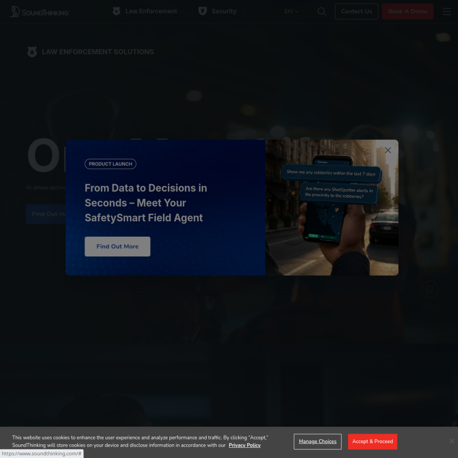 soundthinking.com homepage screenshot