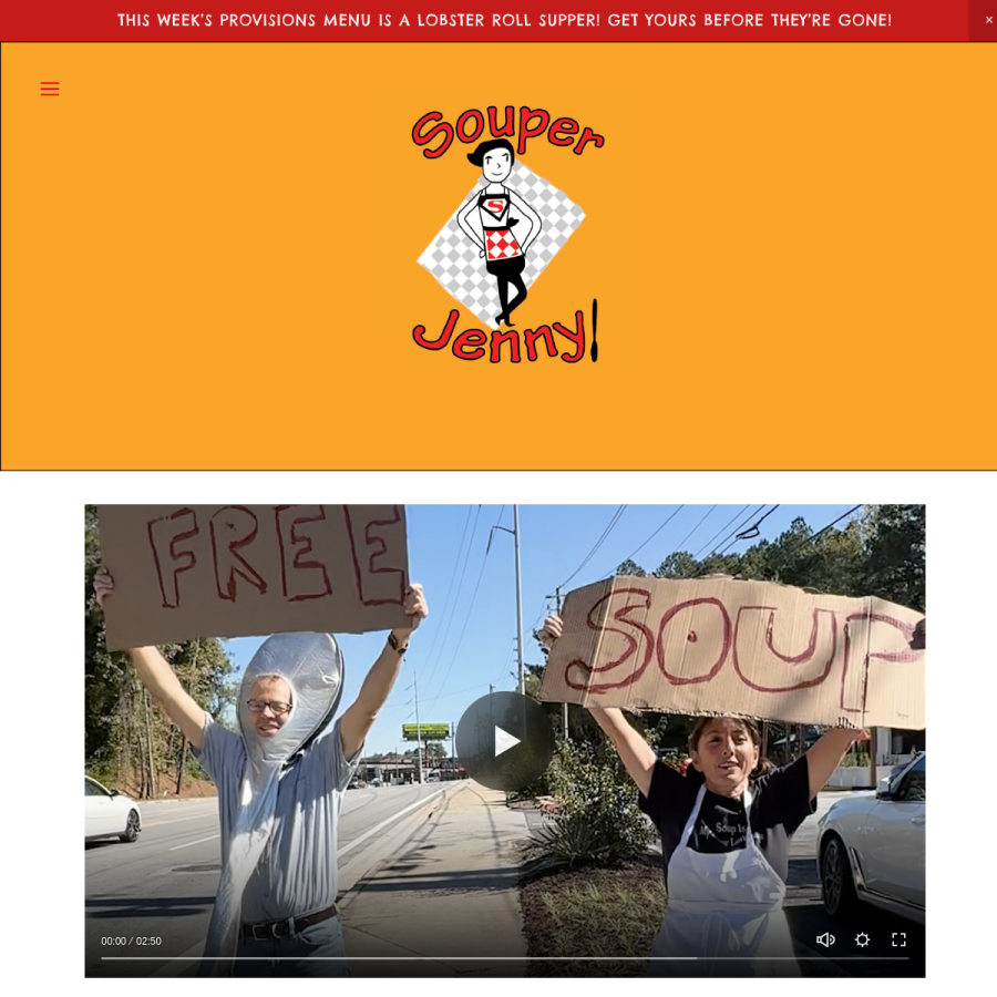 souperjennyatl.com homepage screenshot