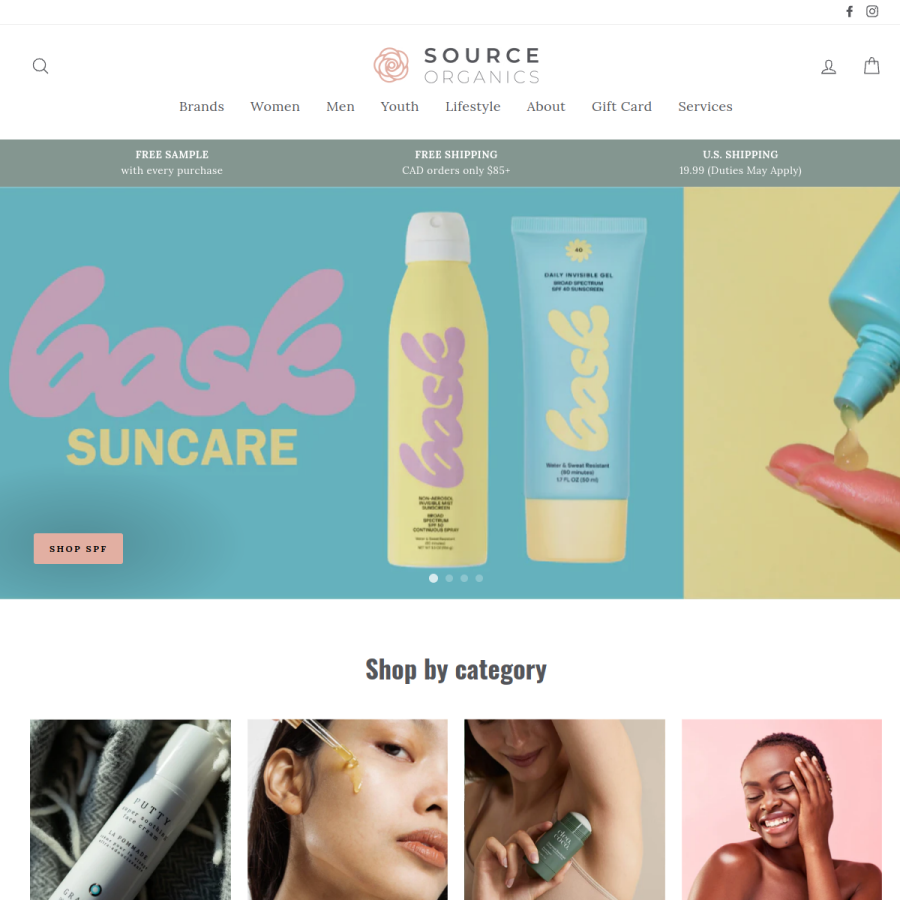sourceorganics.com homepage screenshot