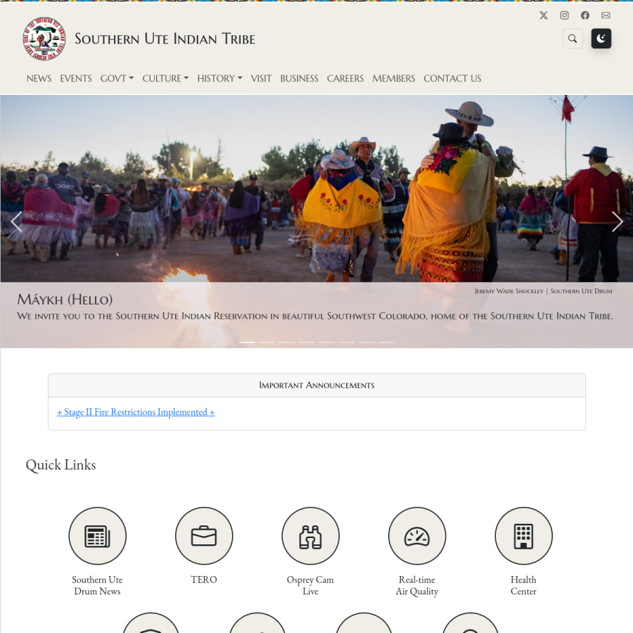 southernute-nsn.gov homepage screenshot