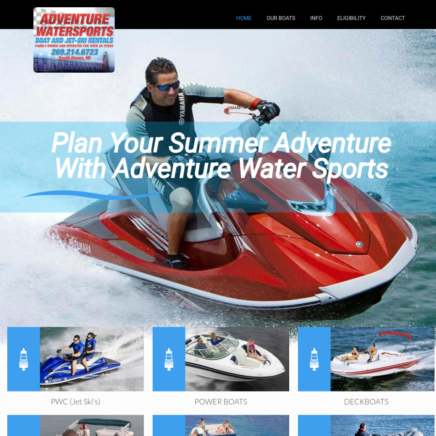 southhavenboatrentals.com homepage screenshot