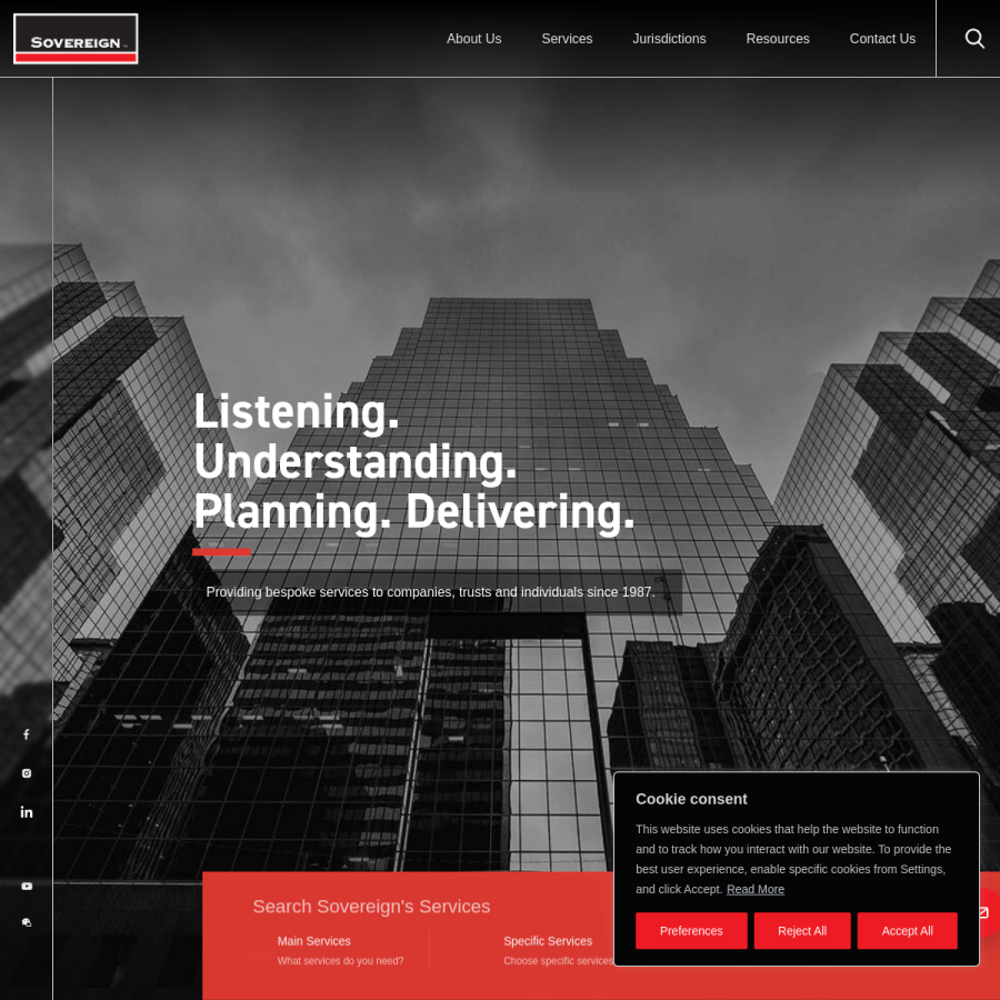 sovereigngroup.com homepage screenshot