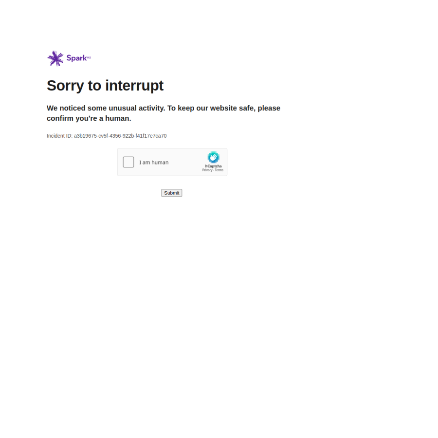 spark.co.nz homepage screenshot