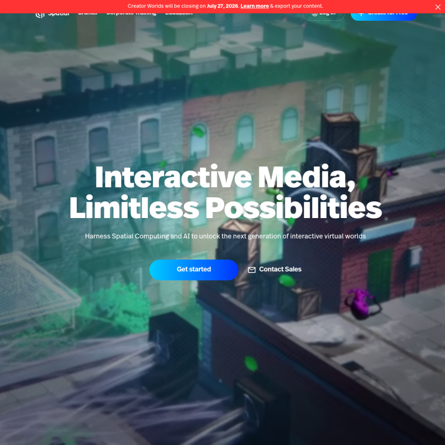 spatial.io homepage screenshot