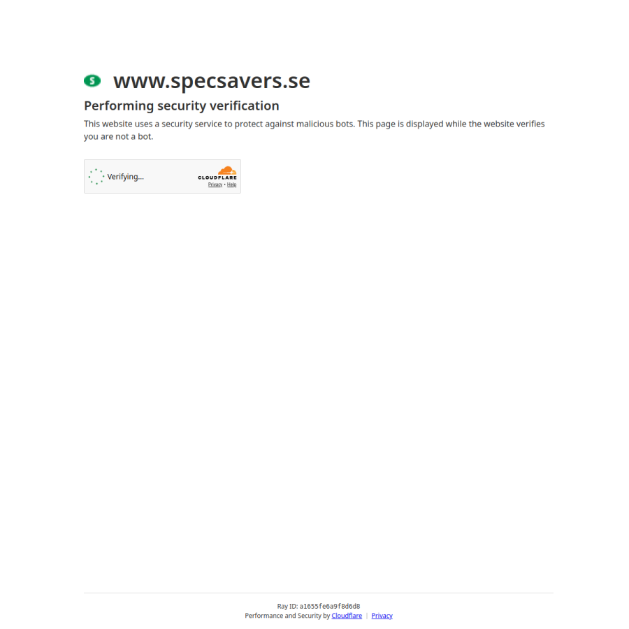 specsavers.se homepage screenshot