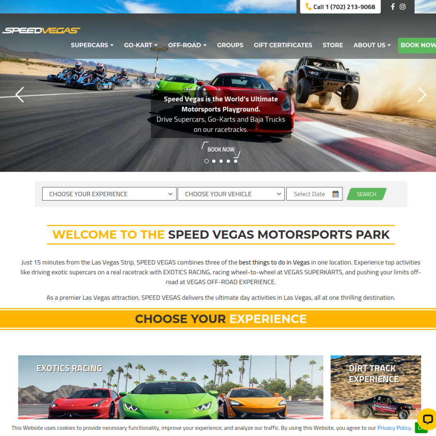 speedvegas.com homepage screenshot
