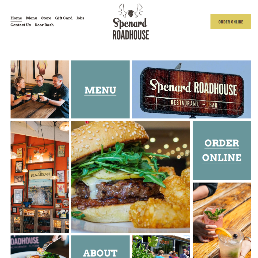 spenardroadhouse.com homepage screenshot
