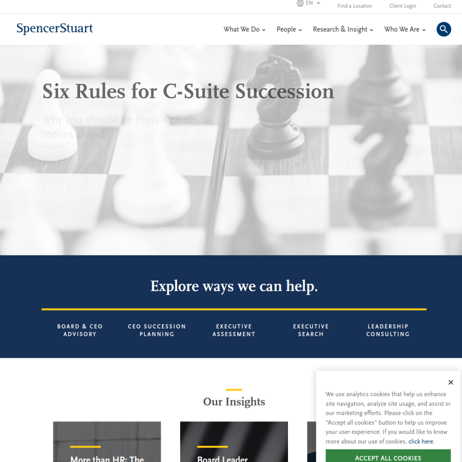 spencerstuart.com homepage screenshot