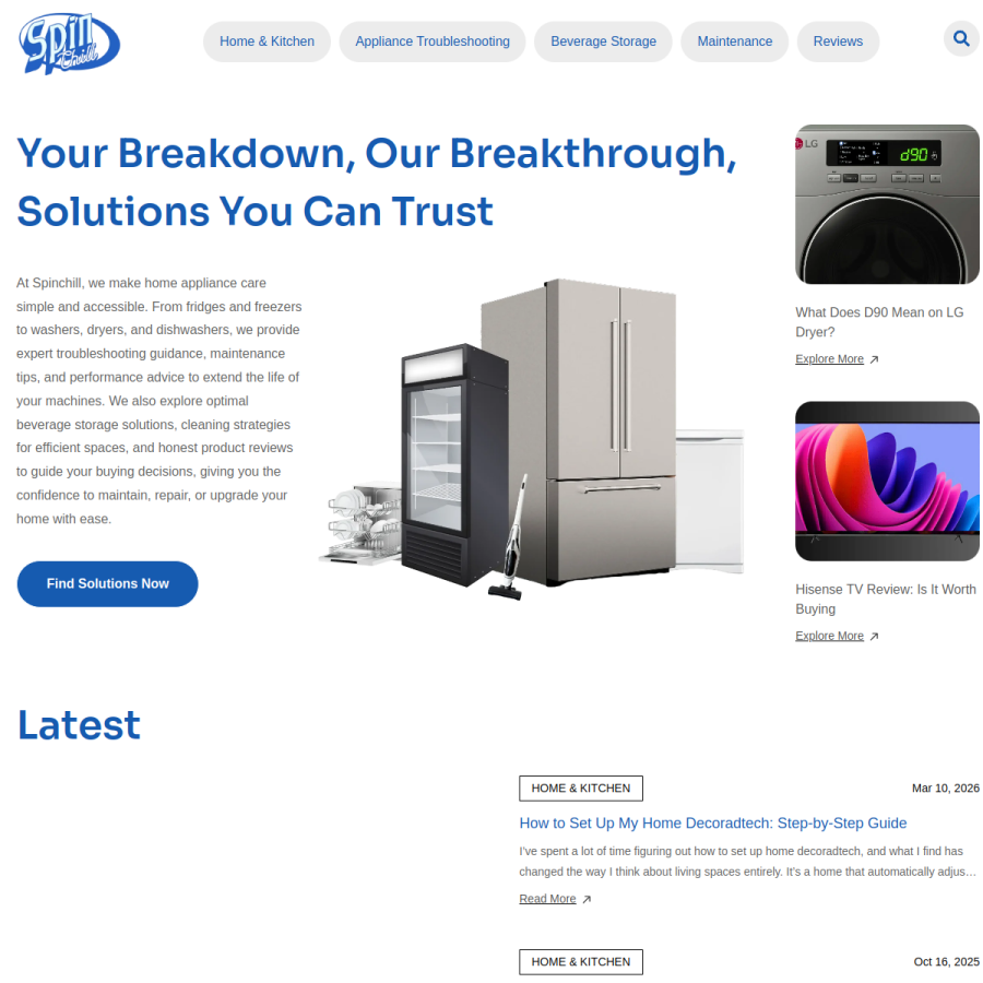 spinchill.com homepage screenshot