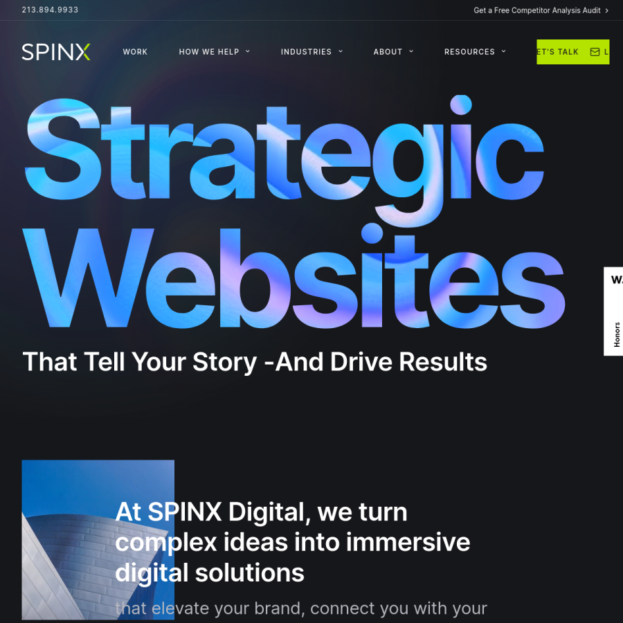 spinxdigital.com homepage screenshot