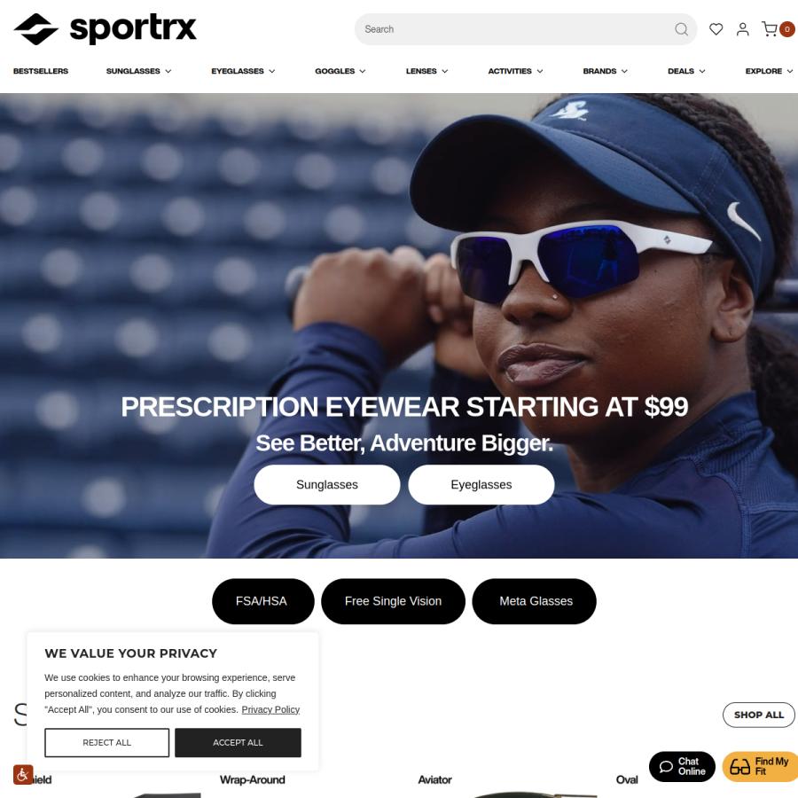 sportrx.com homepage screenshot