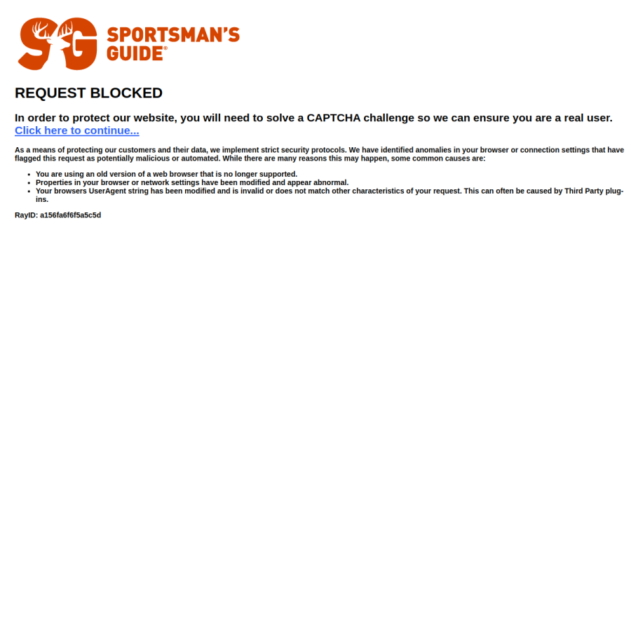 sportsmansguide.com homepage screenshot