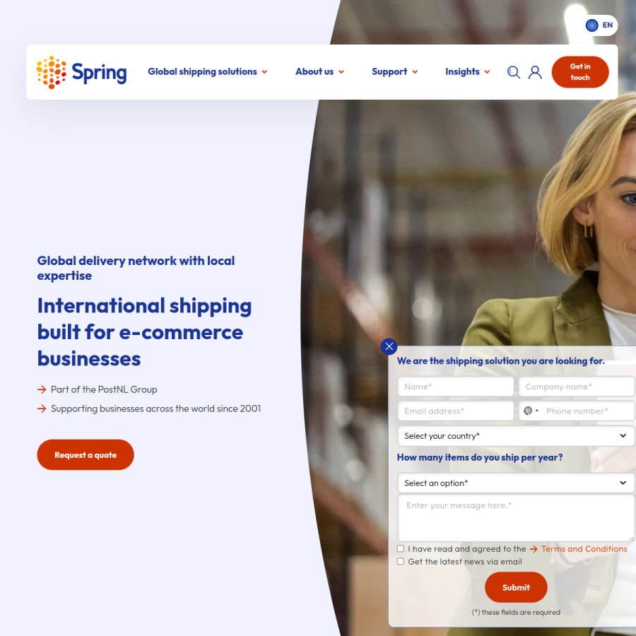 spring-gds.com homepage screenshot