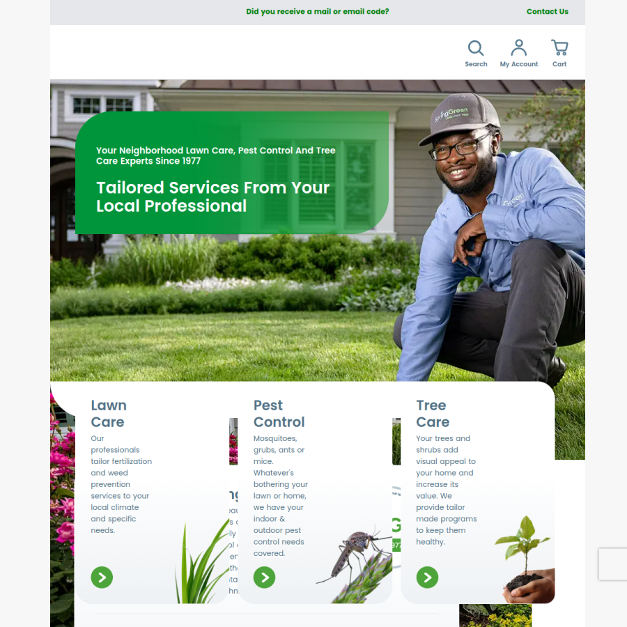 spring-green.com homepage screenshot