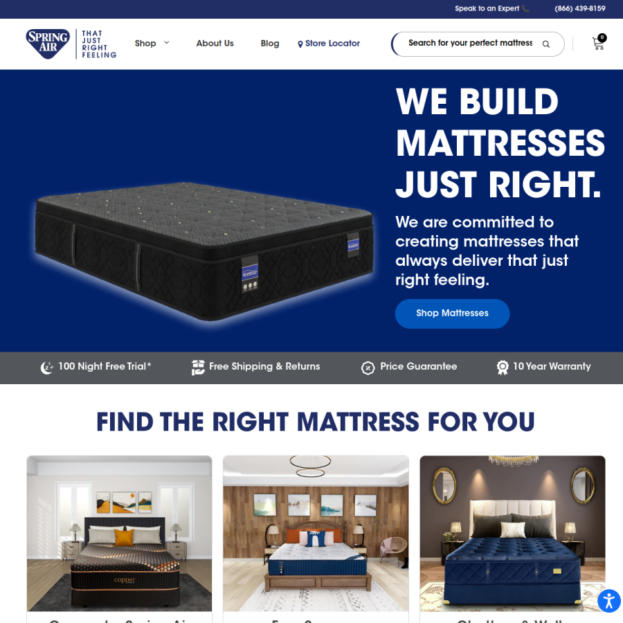 springair.com homepage screenshot