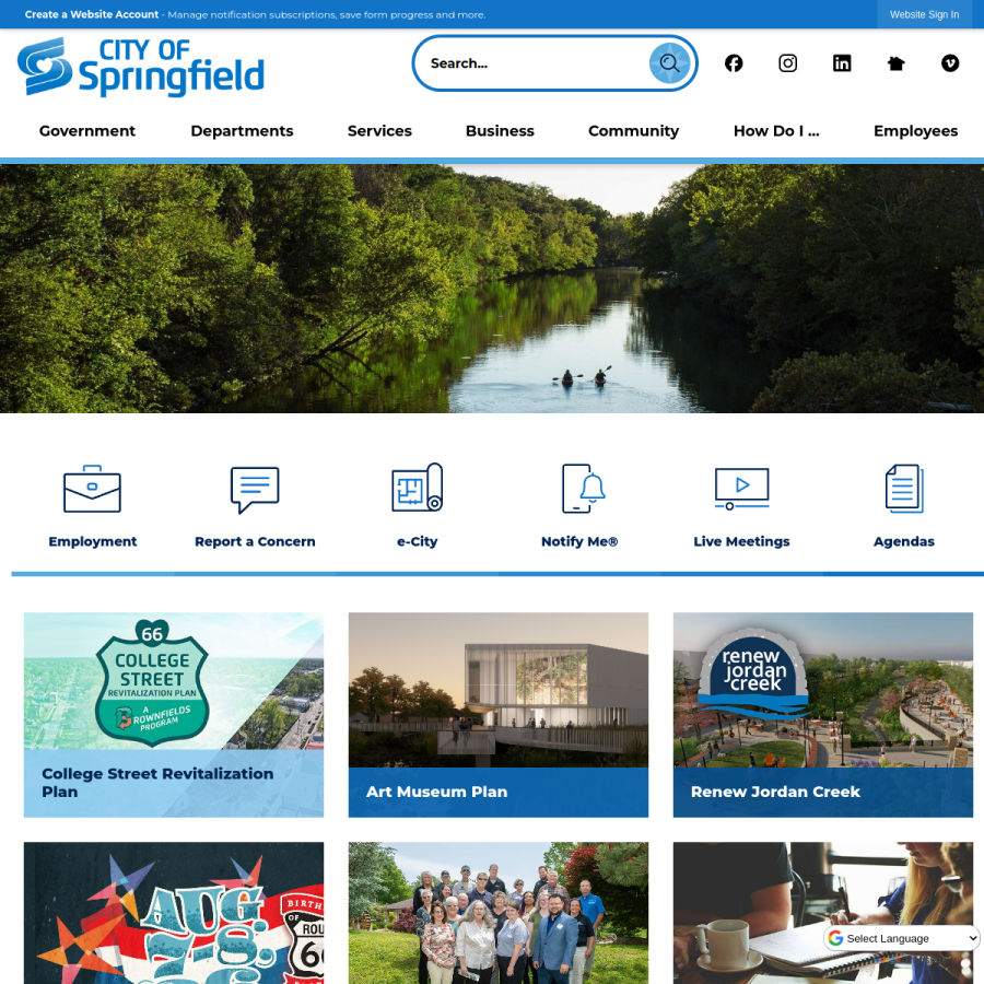 springfieldmo.gov homepage screenshot
