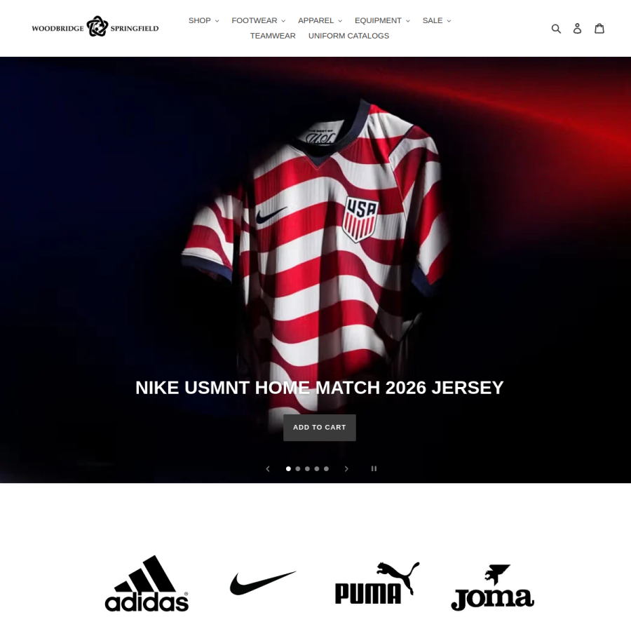 springfieldsoccersupplies.com homepage screenshot