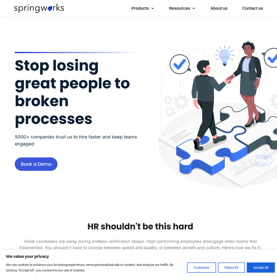 springworks.in homepage screenshot