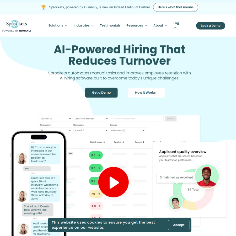 sprockets.ai homepage screenshot