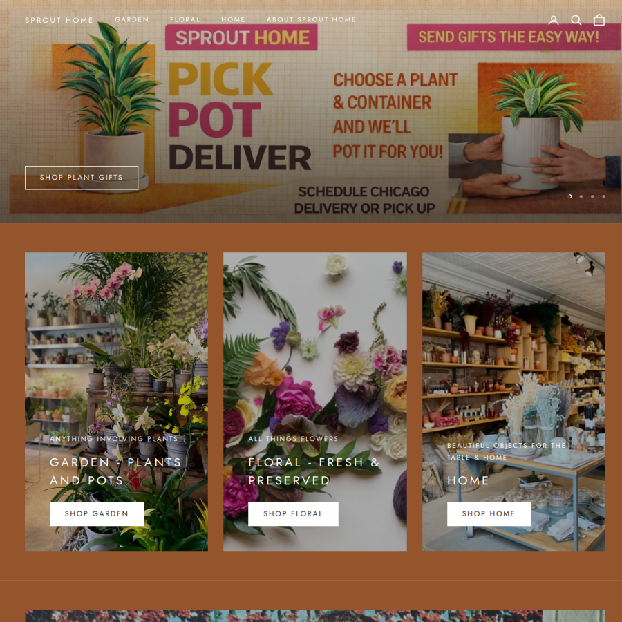 sprouthome.com homepage screenshot