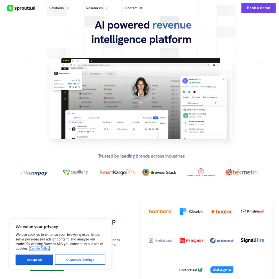sprouts.ai homepage screenshot