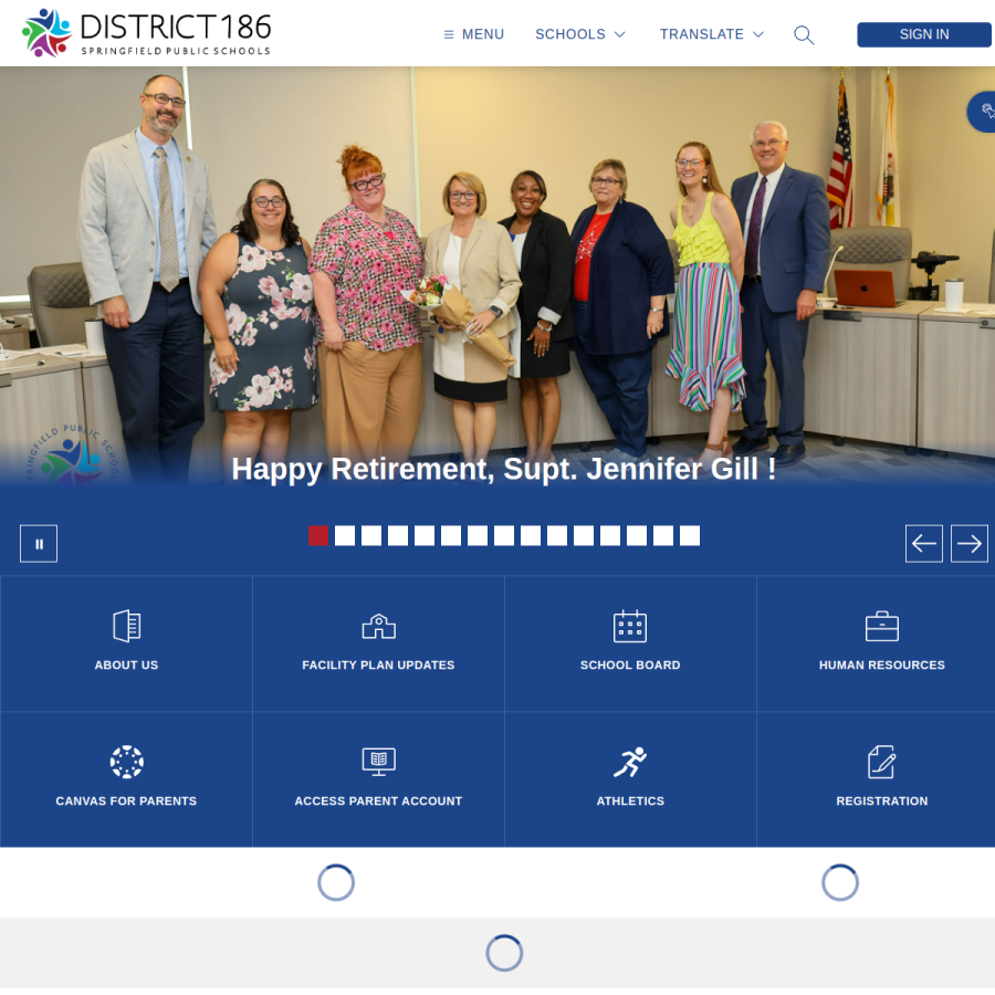 sps186.org homepage screenshot