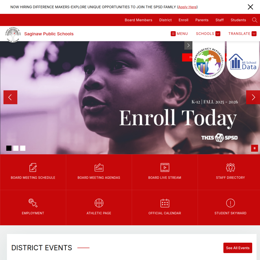 spsd.net homepage screenshot